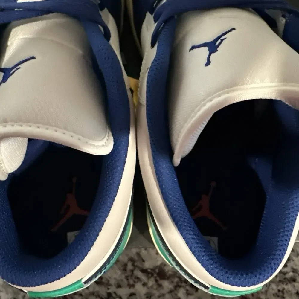 Jordan Air Jordan 1 Low Sail Deep Royal Blue Leather Sneakers Size 12 Men’s
